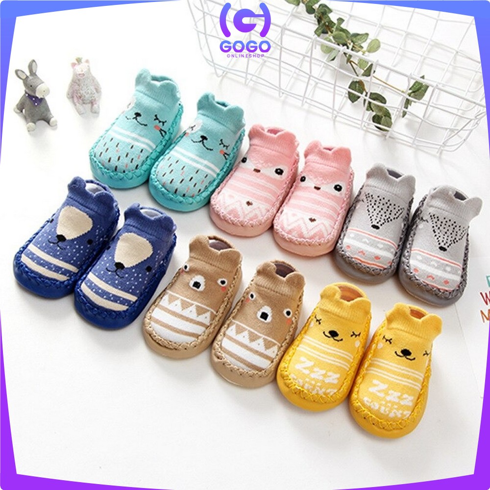GOGO-P3 Sepatu Anak Bayi - Baby Prewalker Shoes Socks Anti Slip Kaos Kaki Anak Bayi