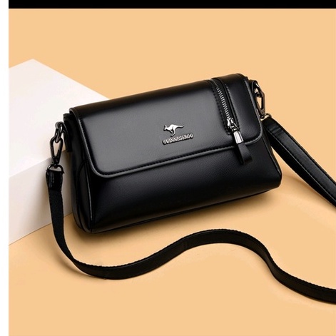 Tas Selempang Kotak Wanita Tas Selempang Bahu Kulit PU Lembut Kualitas Tinggi untuk Wanita 2022 Tas Tangan Mewah Baru Tas Wanita Tas Messenger Desainer Kantung-HITAM