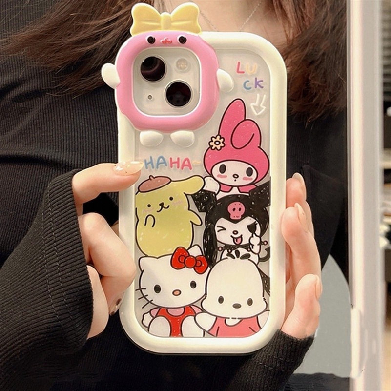 Soft Case Pelindung Lensa Motif Kartun Monster Untuk iPhone 14 13 12 11 Pro Max X Xr Xs Max 7 8 6 6s Plus SE 2020
