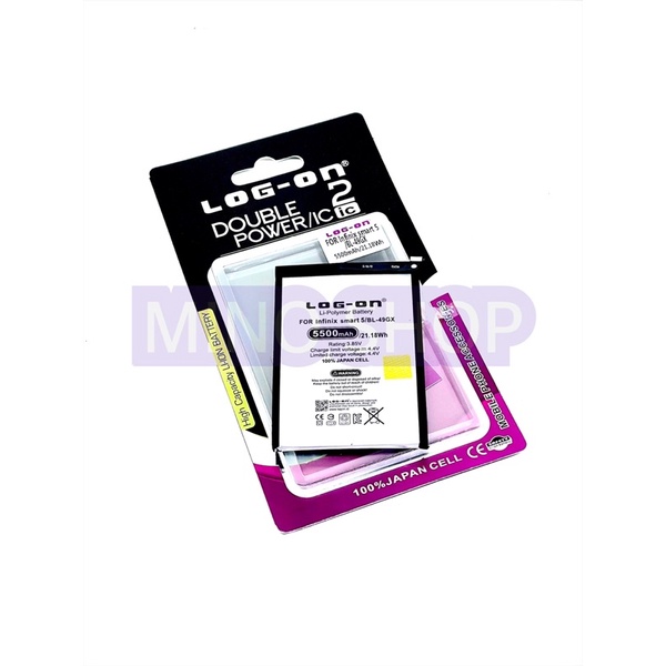 BATERAI LOG ON INFINIX SMART 5 X657 - X657B - X657C BL-49GX DOUBLE POWER BATRE