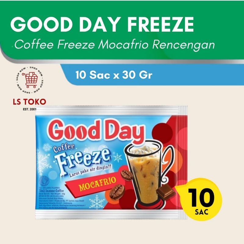 

Kopi Good day Coffee Freeze MOCAFRIO rencengan (10 sac x 30Gr)