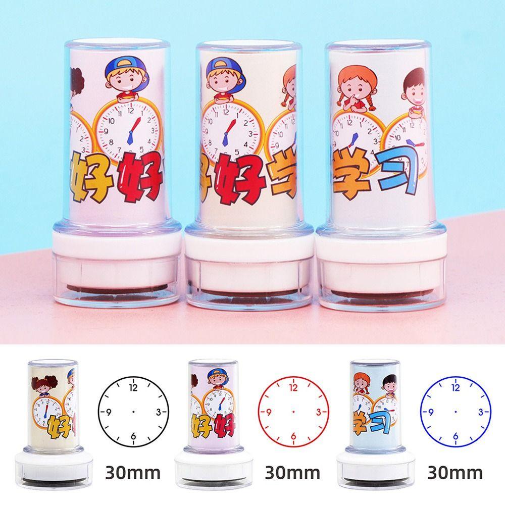 R-FLOWER Clock Stamp Gifts Stamps Teaching Aids Kids Toy Clock Dial