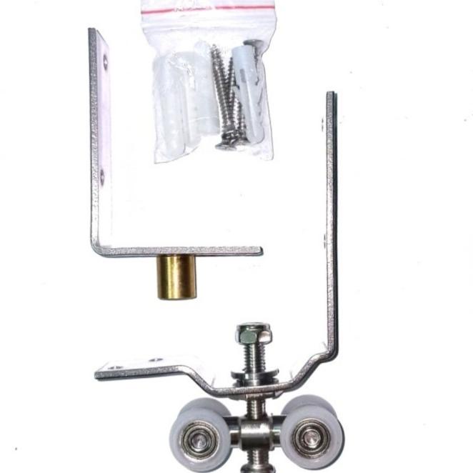 Roda Gantung Pintu Lipat Sliding Stainless Putar360Komplit Tanpa Rel