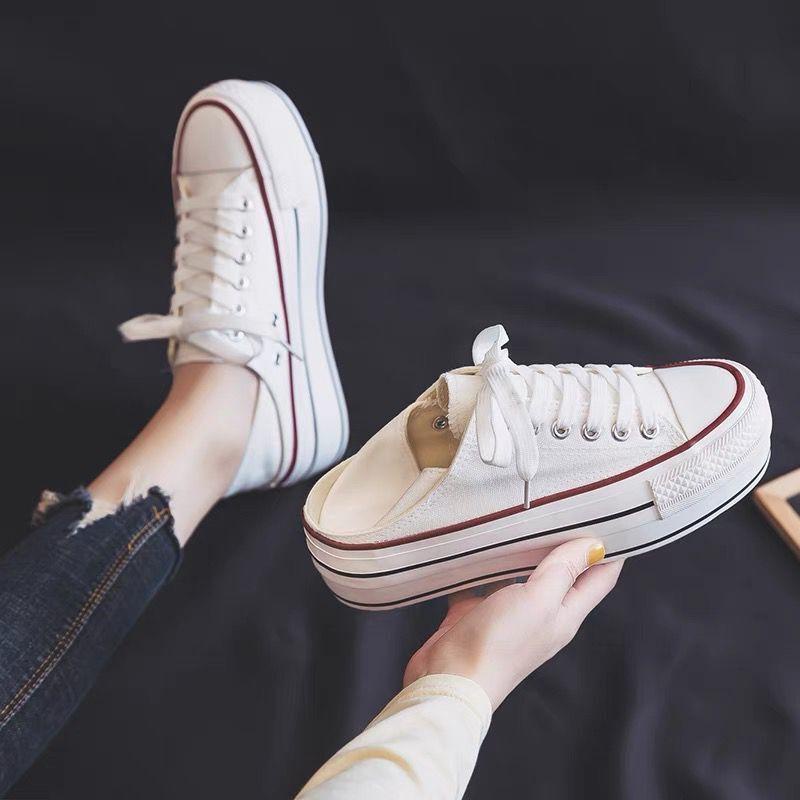 [DUNIA FASHION] Sepatu Wanita Sneakers Tali Kanvas Model Terbaru Trendy dan Elegan DF 620