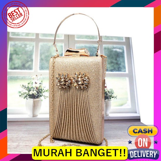 Tas Wanita Bermerek Pesta Modern Import Kecil Cantik W7Z8 Terkini Simp Tas Pesta Wanita 0110-1 Impor