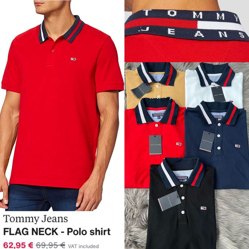 bordir button polo shirt