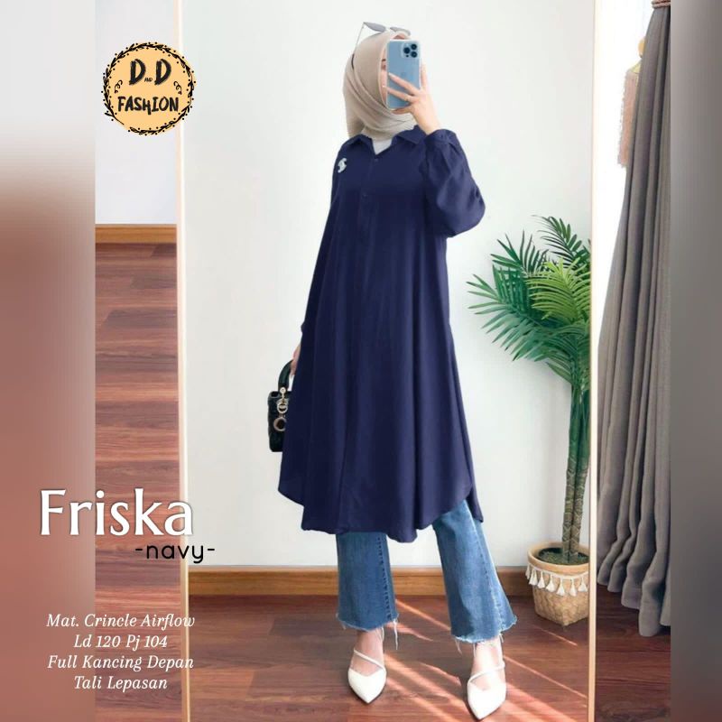 FRISKA LONG TUNIK JUMBO BAJU WANITA TERBARU