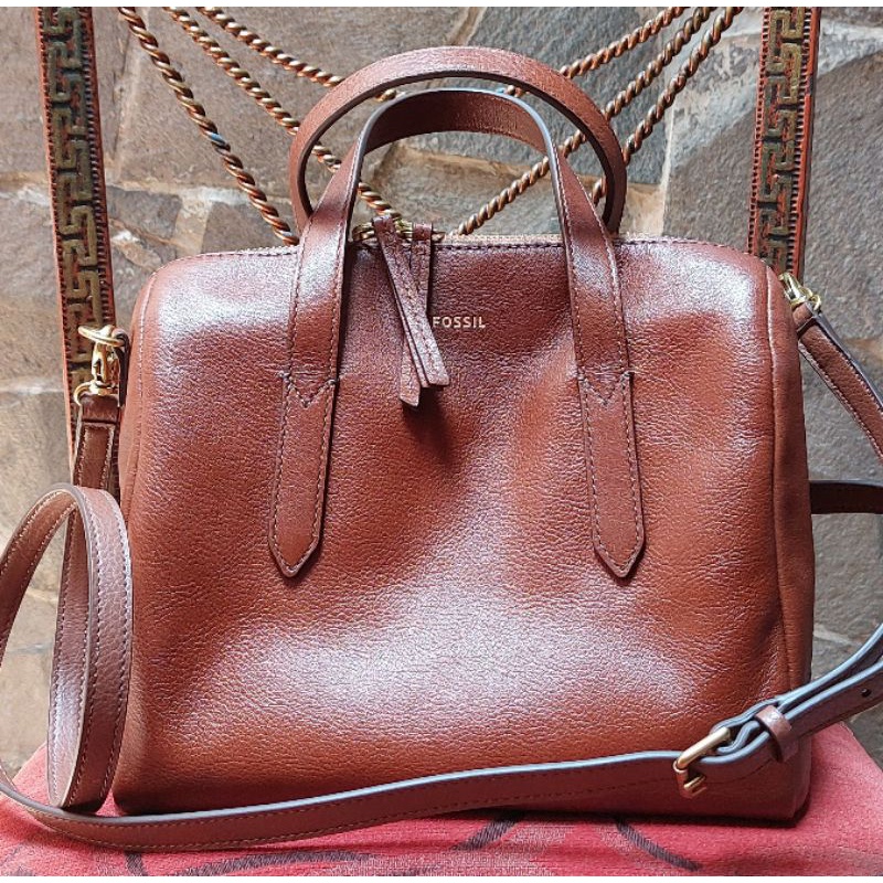*SOLD* Tas Fossil Sidney Satchel Medium Brown