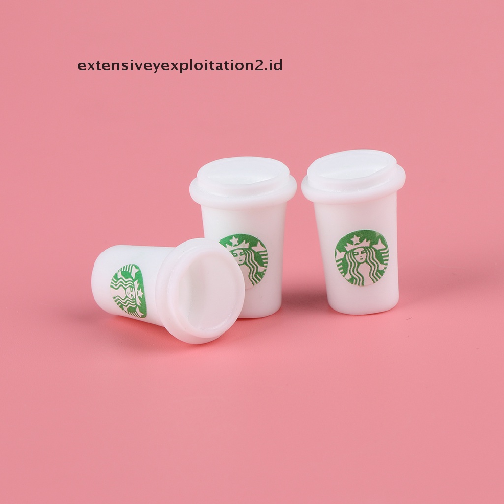 3 Pcs Miniatur Cangkir Minuman Untuk Aksesoris Dapur Rumah Boneka  .