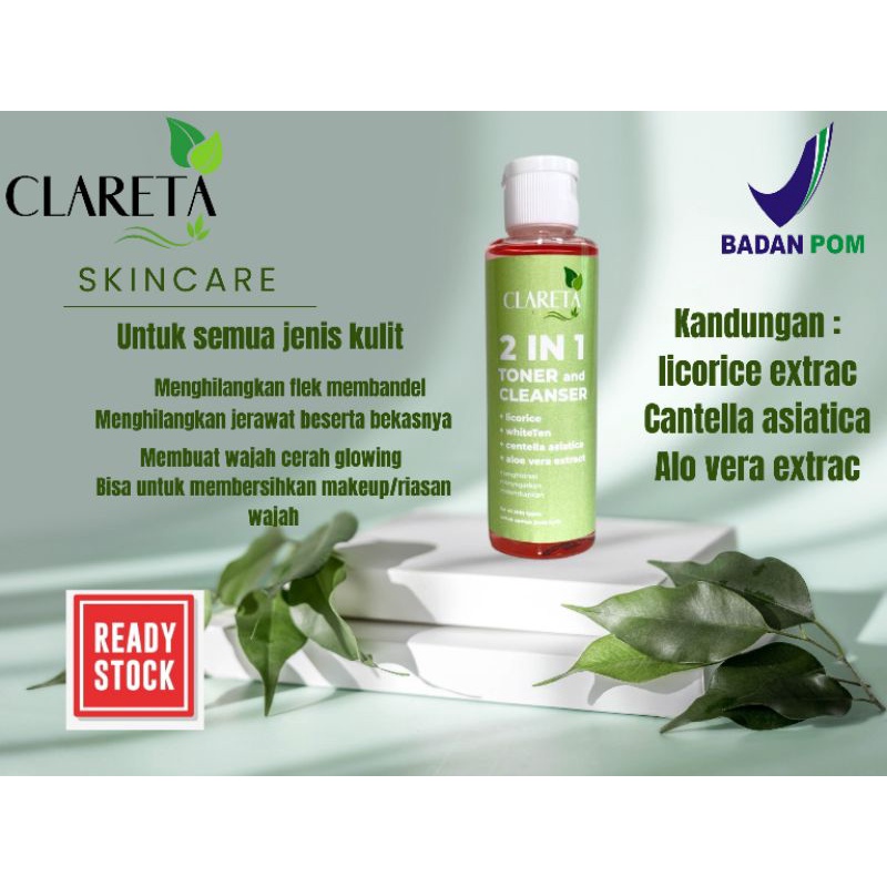 Promo paket CLARETA skincare super strong glowing BPOM