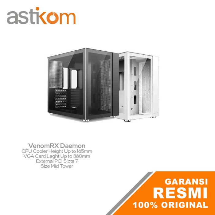 Jual Casing PC VenomRX Daemon ATX Mid Tower Casing Gaming Tempered