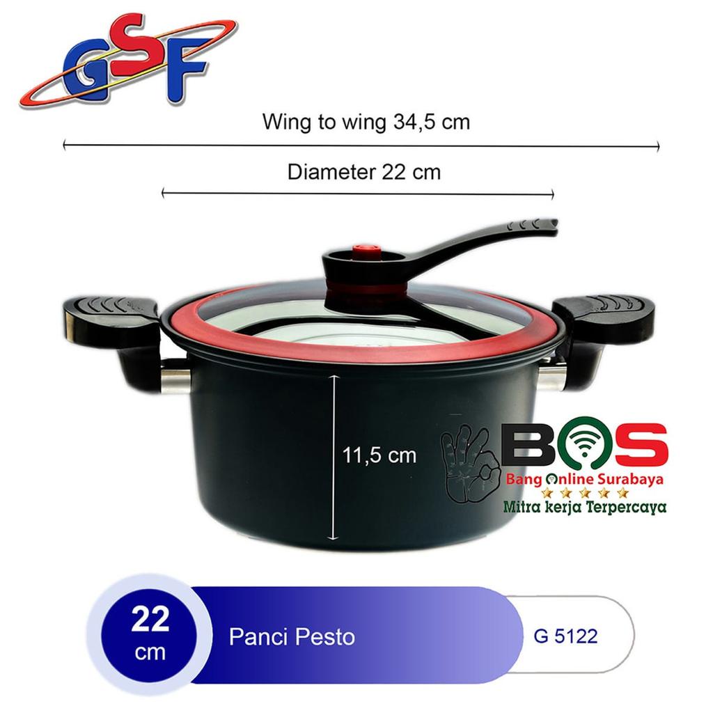 Panci Presto GSF 5122 GSF-5122 GSF-5222 Panci Presto Viral 22CM Presto Totipotent