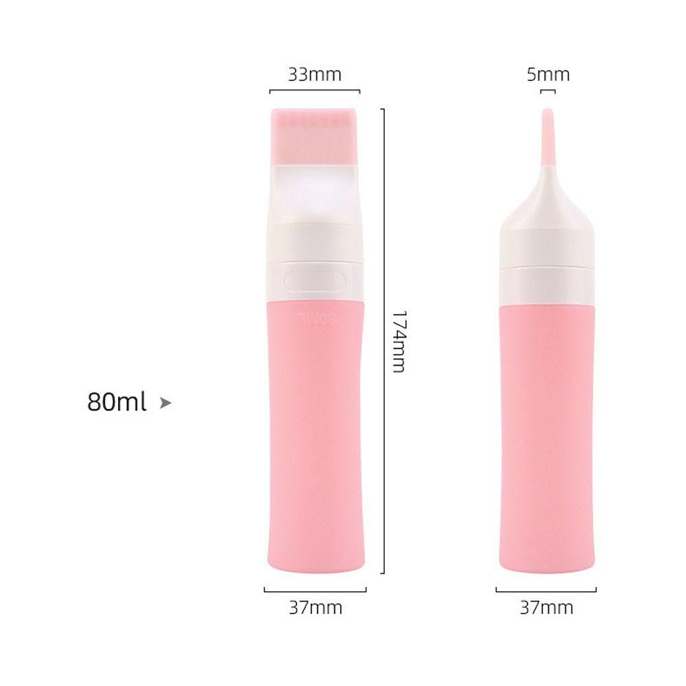 [Elegan] Botol Dispensing Silikon Berpori 1PC Warna Warni Food Grade Portable Toner Isi Ulang Sampo Rangement Travel Storage Kosmetik Wadah Kosong