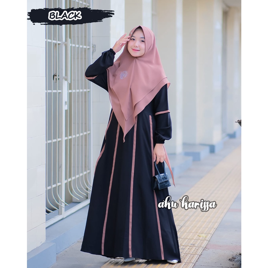 Gamis REVANA ORIGINAL BY AKU KARISSA terbaru syari ITYCREPE JILBAB PARI set KHIMAR gamis busana muslimah