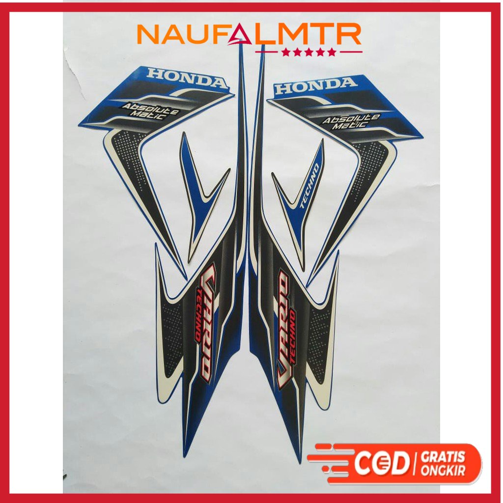 stiker striping vario techno 110 2010 biru