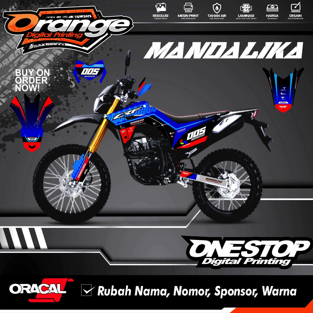 STRIPING STICKER DECAL CRF  -  MANDALIKA