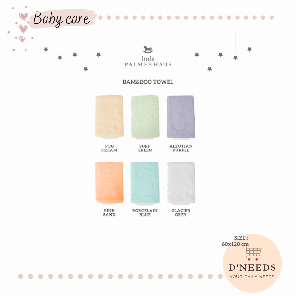 Little Palmerhaus Bam &amp; Boo Bamboo Towel 60cm x 120 cm/ Handuk