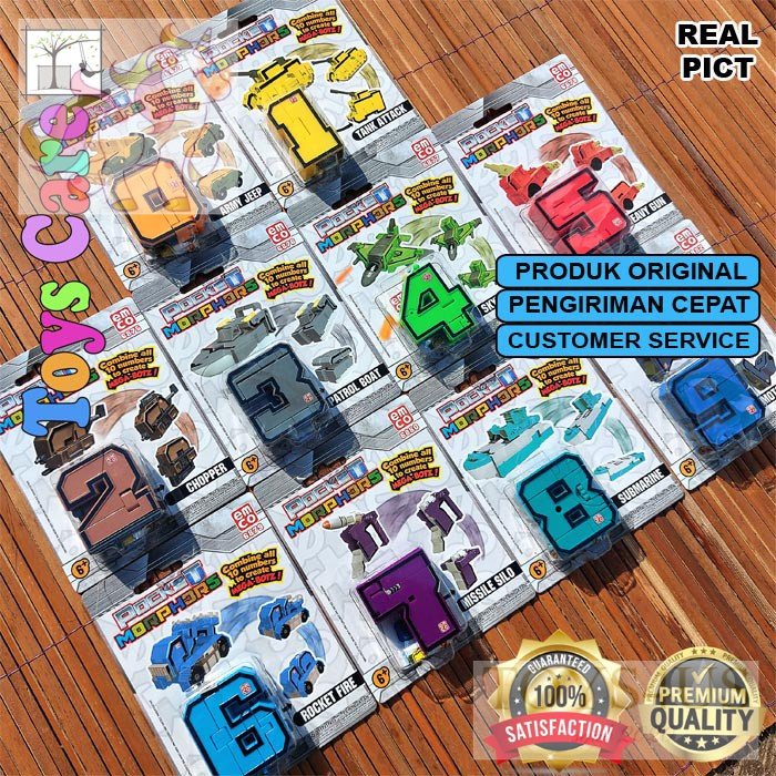 Toys4Us - TRANSFORMERS POCKET MORPHER MORPHERS NUMBER SET 0 - 9 ORIGINAL EMCO POKET NAMBER ORIGINAL 