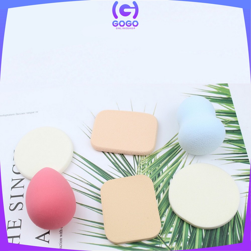 GOGO-K47 Spons Make Up 6 IN 1 Spon Foundation Pembersih Make Up Wajah Sponge Makeup Beauty Blender