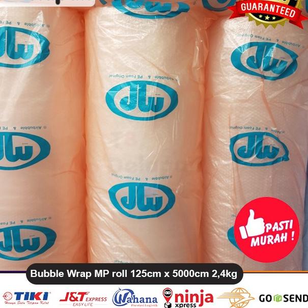 

Buble Bubble Wrap 2,4 kg MP roll 125 cm x 5000 cm - Bening/hitam - Juragan Bening