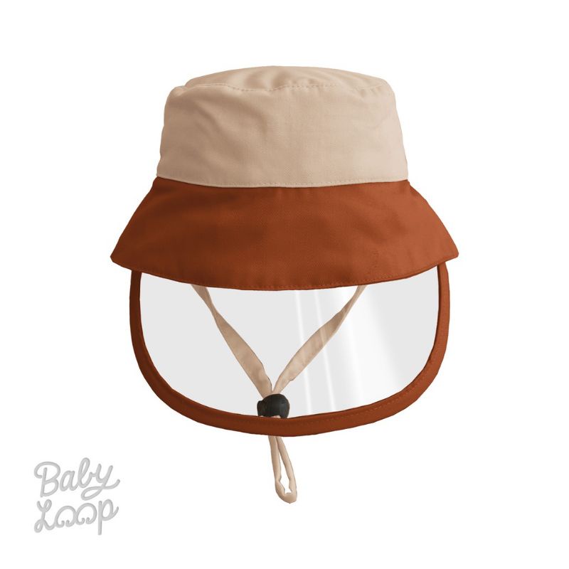 Babyloop Bucket Hat + Face Shield Baby &amp; Kids topi baby loop