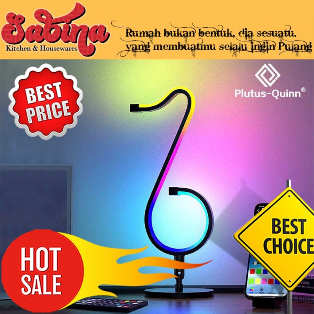 Lampu Hias Dekorasi Meja Unik Bluetooth LED RGB Dimmable Remote