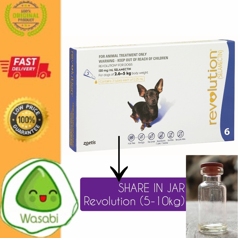 REPACK ORIGINAL Revolution Dog 2.5-5kg Obat Kutu Untuk Anjing XS