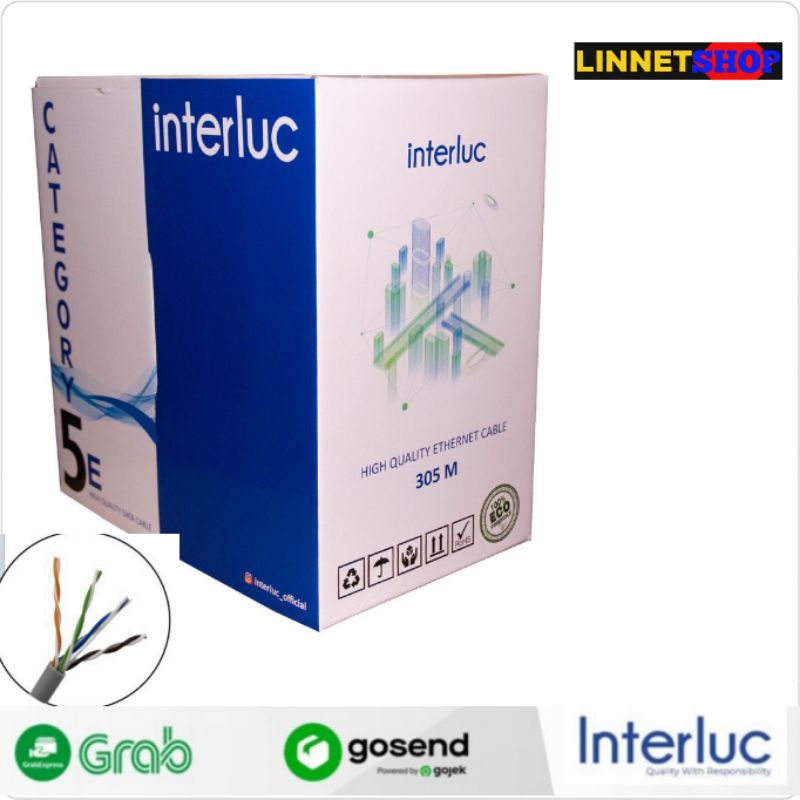 KaBeL Lan UTP INTERLUC Cat5e 305 METER 1 rool