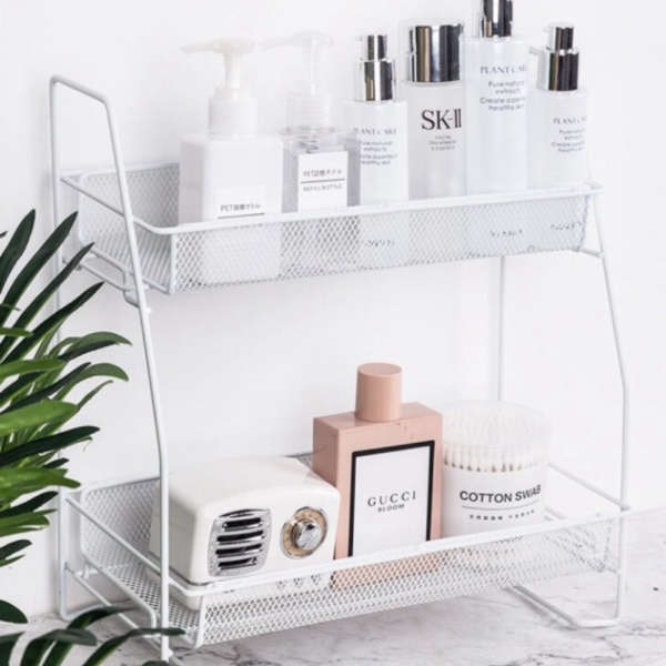 Unik RAK TEMPAT BUMBU DAPUR Kosmetik Tamana Hias Susun Serbaguna Stainless - Rak Putih Limited