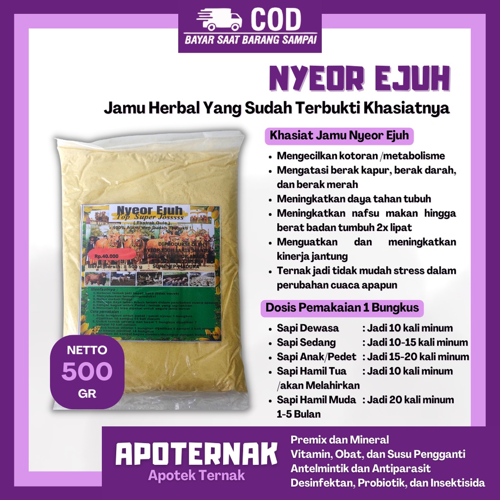 NYEOR EJUH Beli 3 Gratis 1 Jamu booster 500 gram | Apoternak