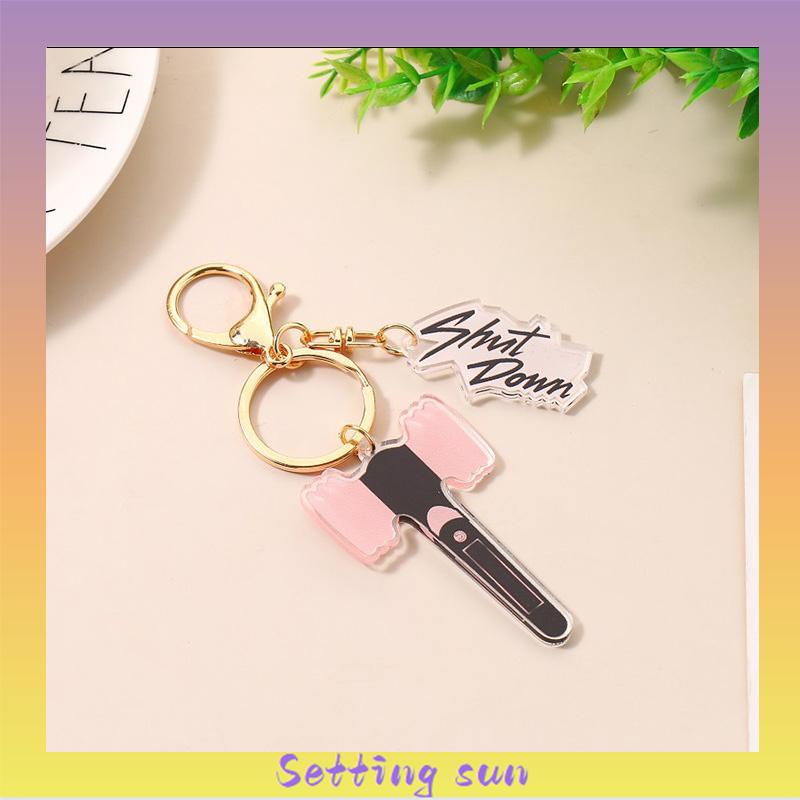 NCT/BLACK PINK/BTS/ITZY Gantungan Kunci Mini Key Chuain Lucu Kpop Keychain Akrilik Mendukung Aksesoris TN
