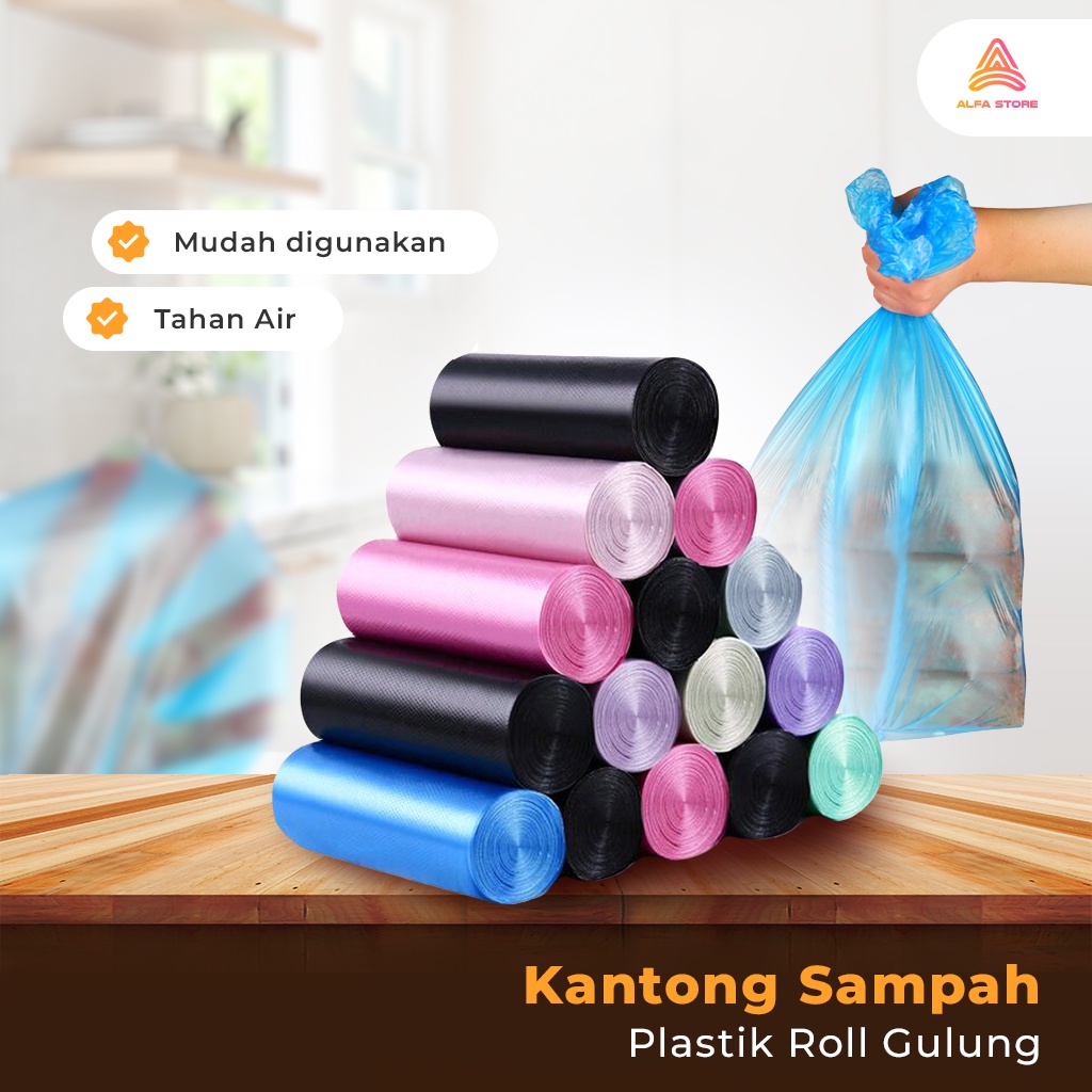 Kantong Plastik Sampah Roll Gulung 45x50CM Isi 20 Pcs