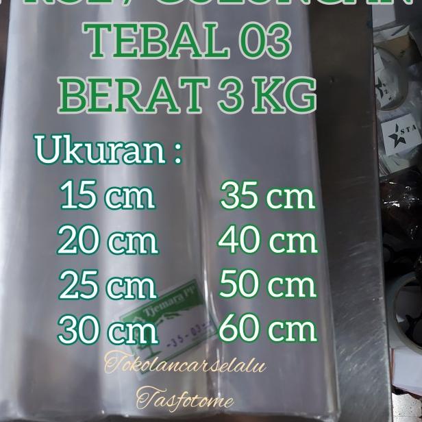 

Plastik PP Rol Gulungan 15 20 25 30 35 40 50 60 cm Tebal 03 Laundry - 50cm x 03 PP