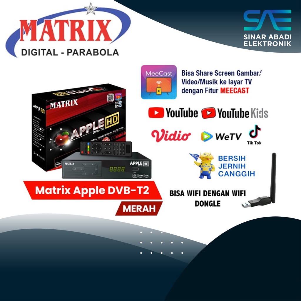 [COD] MATRIX GARUDA PREMIUM / APPLE MERAH MATRIX /  PENERIMA SIARAN DIGITAL / PAKET WIFI DONGLE (GAR