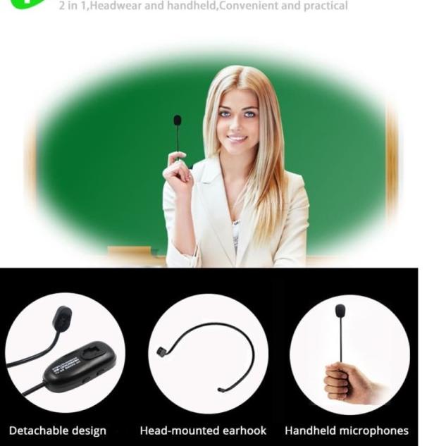 FM Transmitter Wireless Microphone Headset Tour Guide FW1S