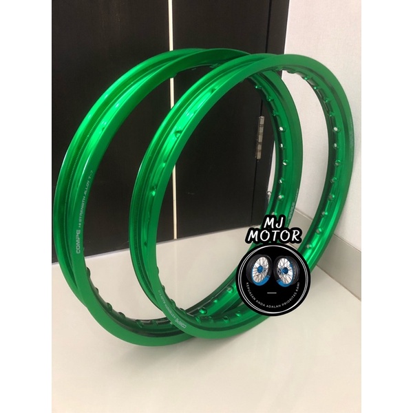 Velg Rossi Sepasang 17x140/160 Hole 36 Hijau Tua