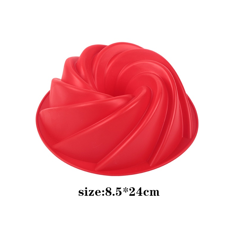 【Silikon】Cetakan Puding Spiral/Loyang Kue Swirl/Cetakan Kue Swirl/Pudding Spiral Mold