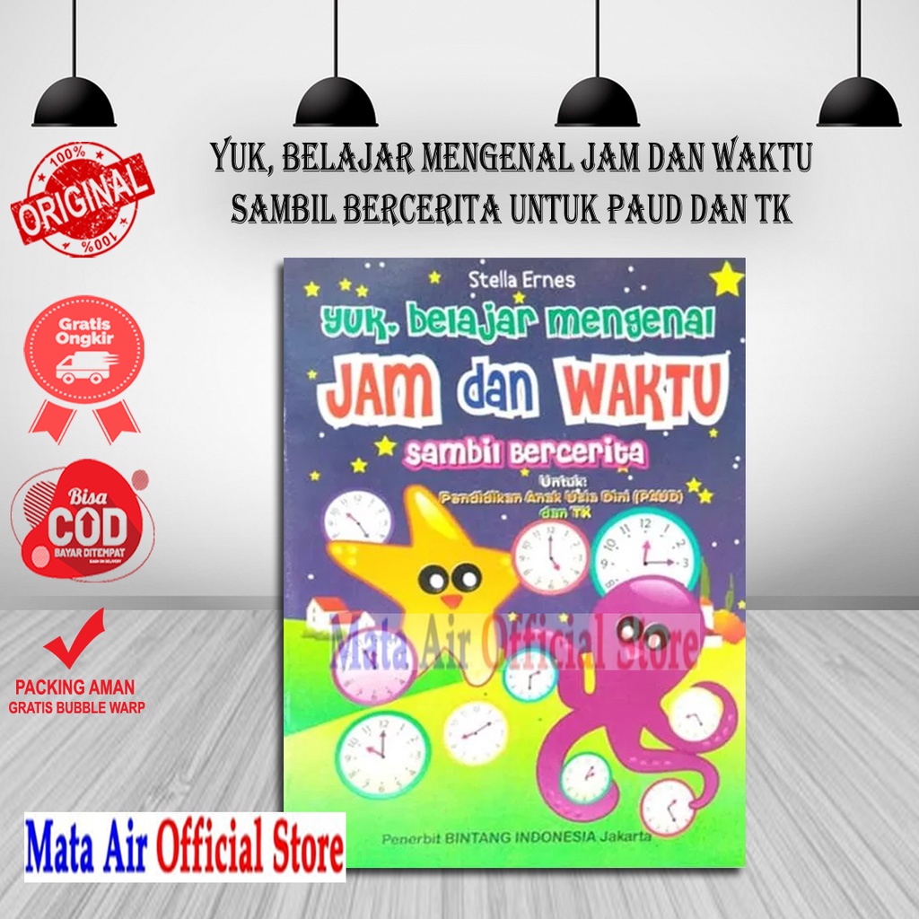 BEST SELLER YUK BELAJAR MENGENAL JAM & WAKTU SAMBIL BERCERITA - BINTANG INDONESIA
