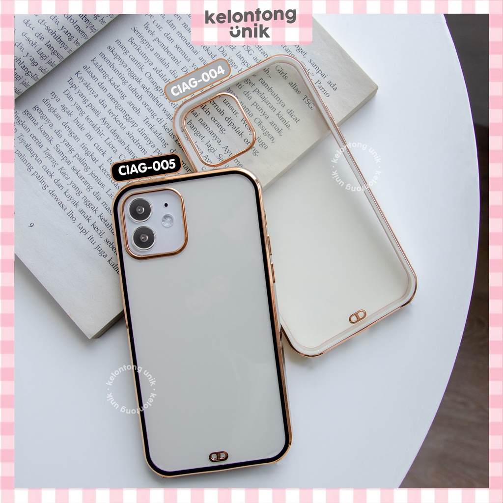 (Seri 2) For iPhone - Anti Crack Gold Plating Soft Case