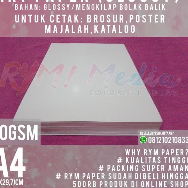 

Kertas Art Paper 120gsm A4 (1 Rim/500 lembar)