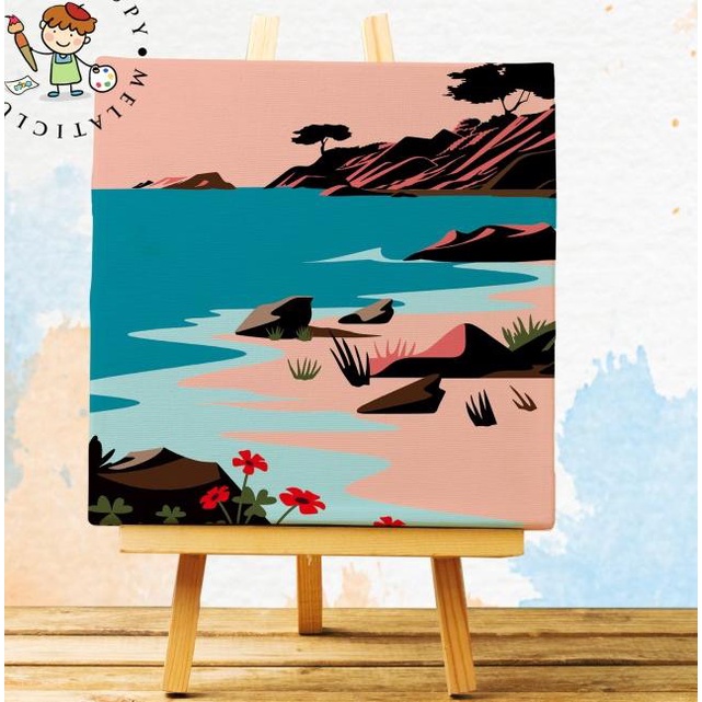 

PAINT BY NUMBER KANVAS 20X20 CM - LANDSCAPE - BEACH