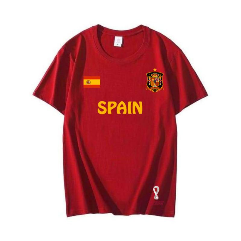 KAOS BAJU BOLA EURO EROPA PIALA DUNIA WORLDCUP NEGARA SPANYOL SPAIN