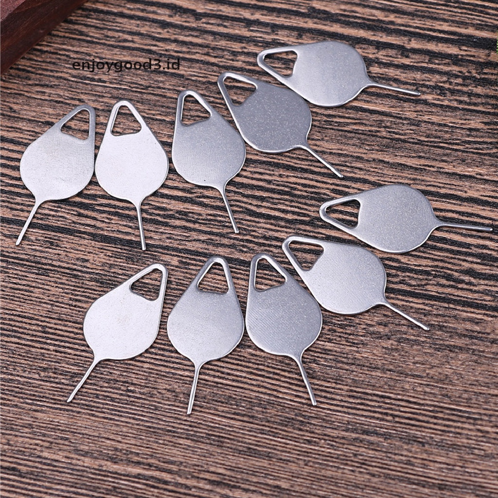 10 Pcs Alat Kunci Pin Eject Bahan Stainless Steel Untuk Baki Kartu Sim