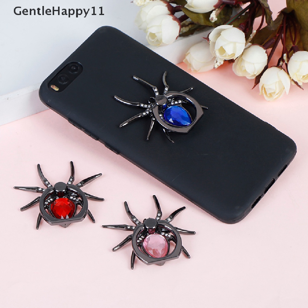 Gentlehappy Metal Spider Ring Holder 360 Rotate Phone Stand Tempat Handphone id