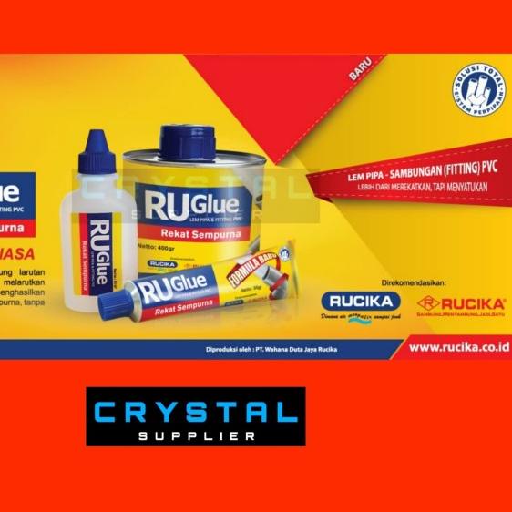 

Lem RUGlue KALENG 400 gram / untuk Pipa PVC / TRUGlue RUCIKA