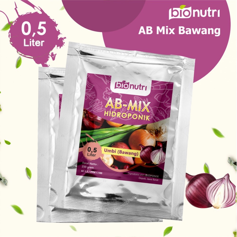 Pupuk-Nutrisi Hidroponik AB Mix Bawang 100 Liter (500ml Pekatan) - BioNutri