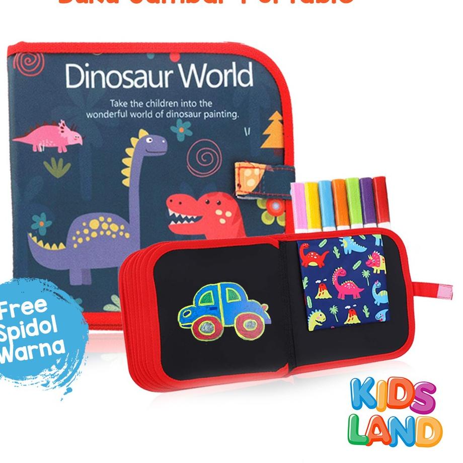

⌤ Buku Gambar Portable Free Spidol Bisa Digunakan Berulang Portable Drawing Book KIDS LAND ァ