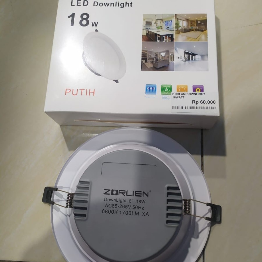 DOWNLIGHT LED ZORLIEN Lampu Downlight 18 wat in bow Putih