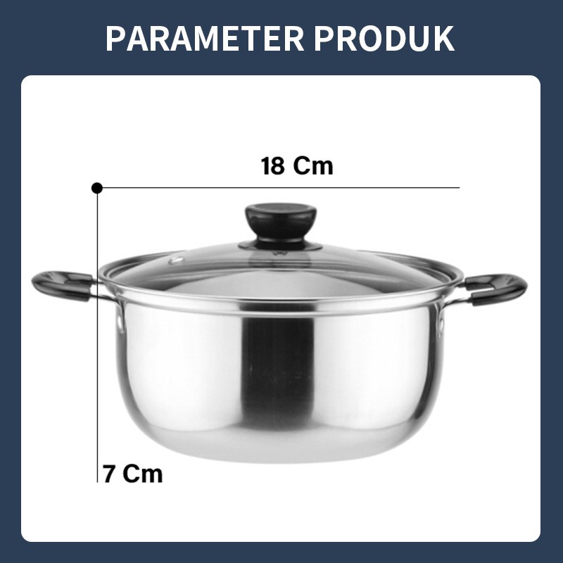 GM Bear Panci Sop Stainless , Panci Susu - Milk Pan , Soup Pot 1175