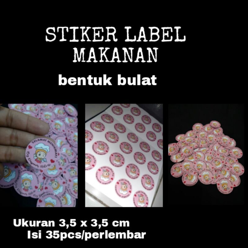 

Stiker Label Makanan bentuk bulat murah